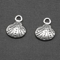 Stainless Steel Pendants, Shell, silver color plated, DIY 