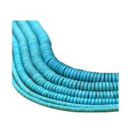 Synthetic Turquoise Beads, Abacus, polished, blue 