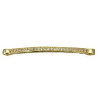 Cubic Zirconia Micro Pave Brass Connector, fashion jewelry & micro pave cubic zirconia & for woman, gold Approx 2.5mm 