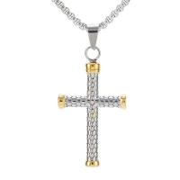 Stainless Steel Cross Pendants, plated, DIY 