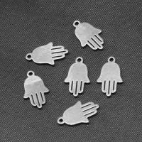 Stainless Steel Pendants, Hand, silver color plated 