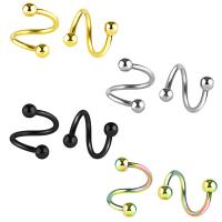 Edelstahl Ohrpiercing Schmuck, 316 L Edelstahl, plattiert, unisex, keine, 1.2mm*8mm,3mm, verkauft von PC