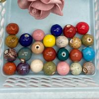 Speckled Porcelain Beads, Round, DIY 18mm 