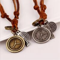 PU Leather Cord Necklace, Zinc Alloy, with PU Leather, Adjustable & handmade & Unisex 68-75cmuff0c0.3cm 