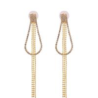 Fashion Fringe Earrings, Zinc Alloy, fashion jewelry & for woman & with rhinestone 