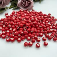 Stoving Varnish Porcelain Bead, Round, DIY 8*9.55 