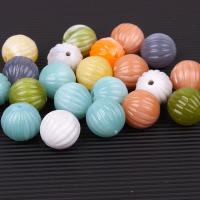 Solid Color Acrylic Beads, Round, injection moulding, DIY mixed colors 