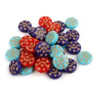 Acrylic Jewelry Beads, Flat Round, plated, DIY 