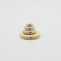 Original Wood Beads, Flat Round, DIY [