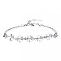 cupronickel bracelet, Placage de couleur platine, pour femme & avec strass Environ 7.6 pouce, Vendu par brin