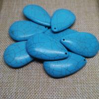 Synthetic Turquoise Pendants, Teardrop, polished, DIY 