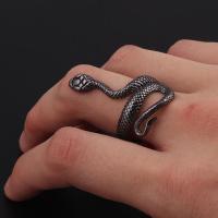 Zinc Alloy Finger Ring, Snake, plated, Adjustable & for man 