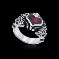 Zinc Alloy Finger Ring, plated & for woman, red 