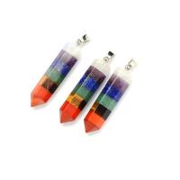 Gemstone Jewelry Pendant, Natural Stone, multi-colored 