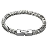 Titanio Acero Pulseras y brazaletes, Partículas de acero, plateado, 6mm, longitud:21 cm, Vendido por UD