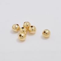 Beaucoup de perles de cuivre, laiton, Placage, Jaune, 10mm, Vendu par PC