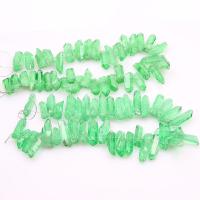 Perles en Quartz teint, Cristal naturel, Placage, vert, 10mm, Vendu par brin