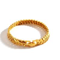 Brass Bracelets, gold color plated, for woman, 8mm Approx 7.48 Inch 