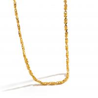 Brass Chain Necklace, gold color plated, for woman Approx 23.62 Inch 