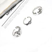 Messing Fingerring, plattiert, Modeschmuck, Silberfarbe, 4x18mm-11x24mm, 50PCs/Box, verkauft von Box