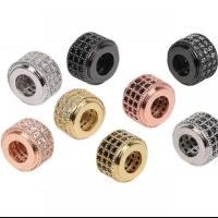 Cubic Zirconia Micro Pave Brass Beads, plated, micro pave cubic zirconia 