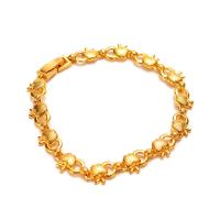 Brass Bracelets, Apple, gold color plated, for woman, 8mm Approx 7.48 Inch 