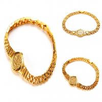 Brass Bracelets, gold color plated & for woman, 15.5mm Approx 7.08 Inch 