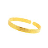 Messing Manschette Armband, goldfarben plattiert, für Frau, 7.5mm, verkauft von PC