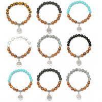 Edelstein Armbänder, Naturstein, mit Grain Stein, unisex, keine, The beads uff1a8mmuff0cpendant uff1a15mm, Länge:7 cm, verkauft von PC