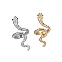 Zinc Alloy Cuff Finger Ring, Snake, plated, Unisex 