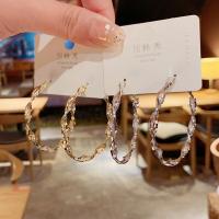 Zinc Alloy Hoop Earring, fashion jewelry & for woman 