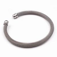 Edelstahl Manshette Armreif, Modeschmuck & unisex, originale Farbe, 5mm, Innendurchmesser:ca. 55mm, verkauft von PC