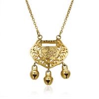 Collier de bijoux de titane, Acier titane, La longévité de verrouillage, Placage de couleur d'or, pour femme Environ 19.68 pouce, Vendu par brin