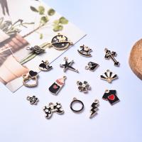 Zinc Alloy Enamel Pendants, DIY, black, 9-21,10-26,1.5-6 Approx 3mm 