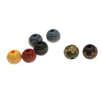 Dyed Wood Beads, Round, carved 10mmuff0c16mm Approx 4mm 