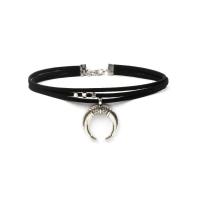 Ожерелье Мода Choker, цинковый сплав, с Вельвет, Другое покрытие, Женский & многонитевая, длина:Приблизительно 11.81 дюймовый, продается Strand