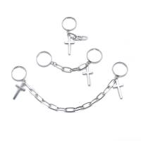 Zinc Alloy Interlock Ring, platinum color plated, for woman, 17.5cm,9.5cm,1.8*2.6cm 