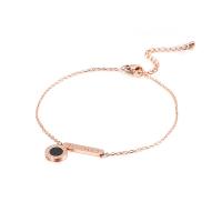 Мода ювелирные изделия anklet, титан, плакированный цветом розового золота, Женский, длина:Приблизительно 8.66 дюймовый, продается Strand