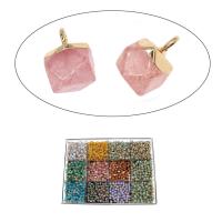 Gemstone Pendantifs en laiton, avec pierre gemme, facettes, plus de couleurs à choisir Vendu par PC