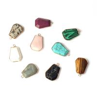 Gemstone Jewelry Pendant, Natural Stone, with Zinc Alloy, fashion jewelry & DIY 