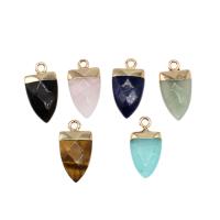 Gemstone Pendantifs en laiton, avec pierre gemme, facettes, plus de couleurs à choisir Vendu par PC