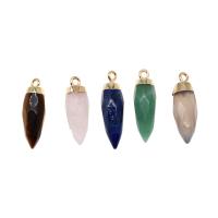 Gemstone Pendantifs en laiton, avec pierre gemme, facettes, plus de couleurs à choisir Vendu par PC