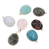 Gemstone Pendantifs en laiton, avec pierre gemme, facettes, plus de couleurs à choisir Vendu par PC