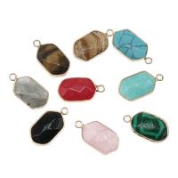 Gemstone Pendantifs en laiton, avec pierre gemme, facettes, plus de couleurs à choisir Vendu par PC