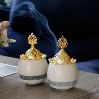 Buy Incense Holder and Burner in Bulk , Porcelain, with Zinc Alloy, plated, for home and office & durable 