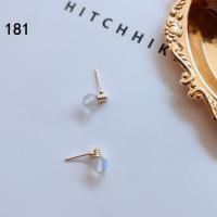 Gemstone Stud Earring, Zinc Alloy, with Labradorite, Light Bulb, fashion jewelry & for woman 