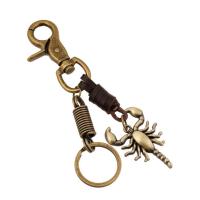 Zinc Alloy Key Clasp, with PU Leather, for man 