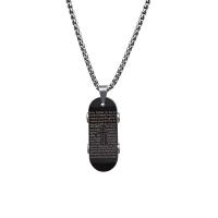 Chaîne en alliage de zinc de fer Collier Pull, Acier titane, avec Pendentif en alliage de zinc, poli, unisexe & styles différents pour le choix Environ 27.56 pouce, Vendu par PC