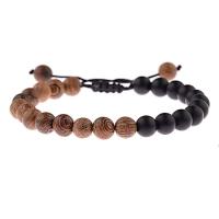 Wood Bracelets, Unisex, mixed colors, 8mm .5-7.5 Inch 