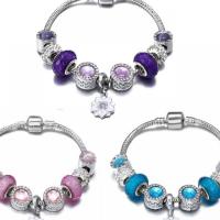 European Bracelets de laiton, avec résine & alliage de zinc, Placage, pour femme & émail, plus de couleurs à choisir, 18cmuff0c19cmuff0c20cm, Vendu par PC